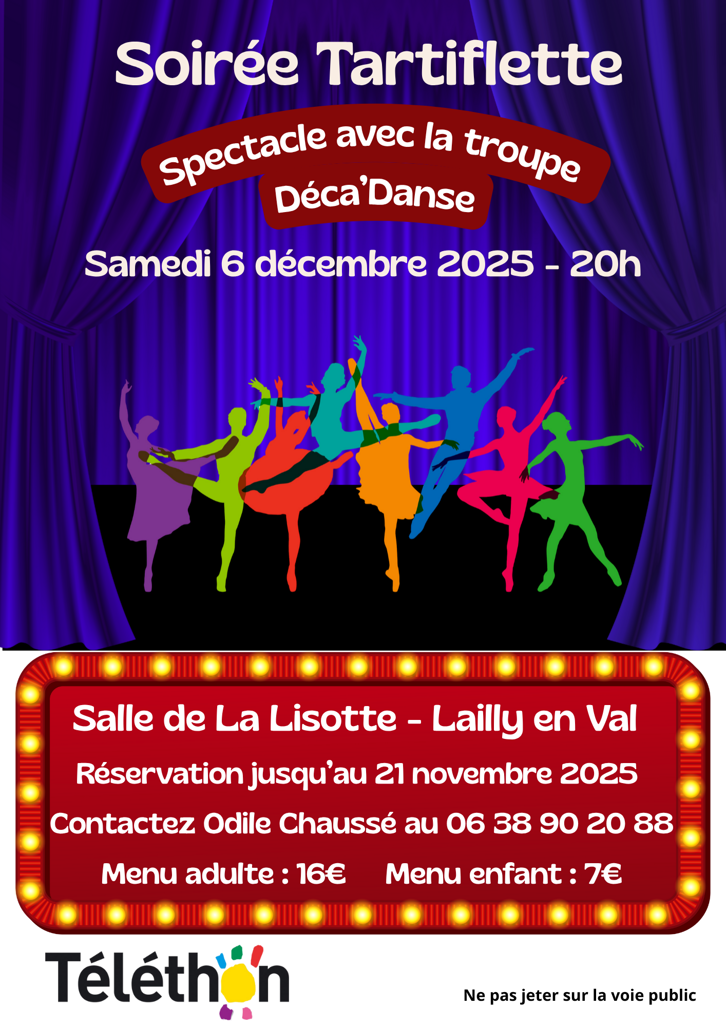 Téléthon - Flyer soirée tartiflette 2025